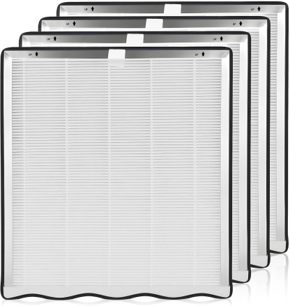 4 Pack APH4000 Filters Replacement Compatible with KNKA APH4000 Air Purifierb Replacement Activated Carbon Filter for Indoor Home