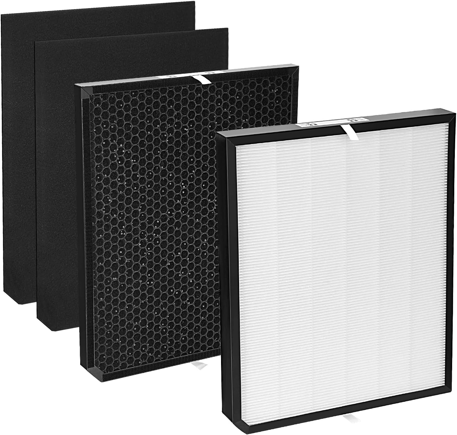 3500 Replacement Filter Set Compatible with AD3500 & 3500i 3000 3000M 3000Pro Air Purifiers, 4-Pack (1 Premi Filter, 1 Activated Carbon Filter, 2 Pre-Filters), Odor & Particle Removal