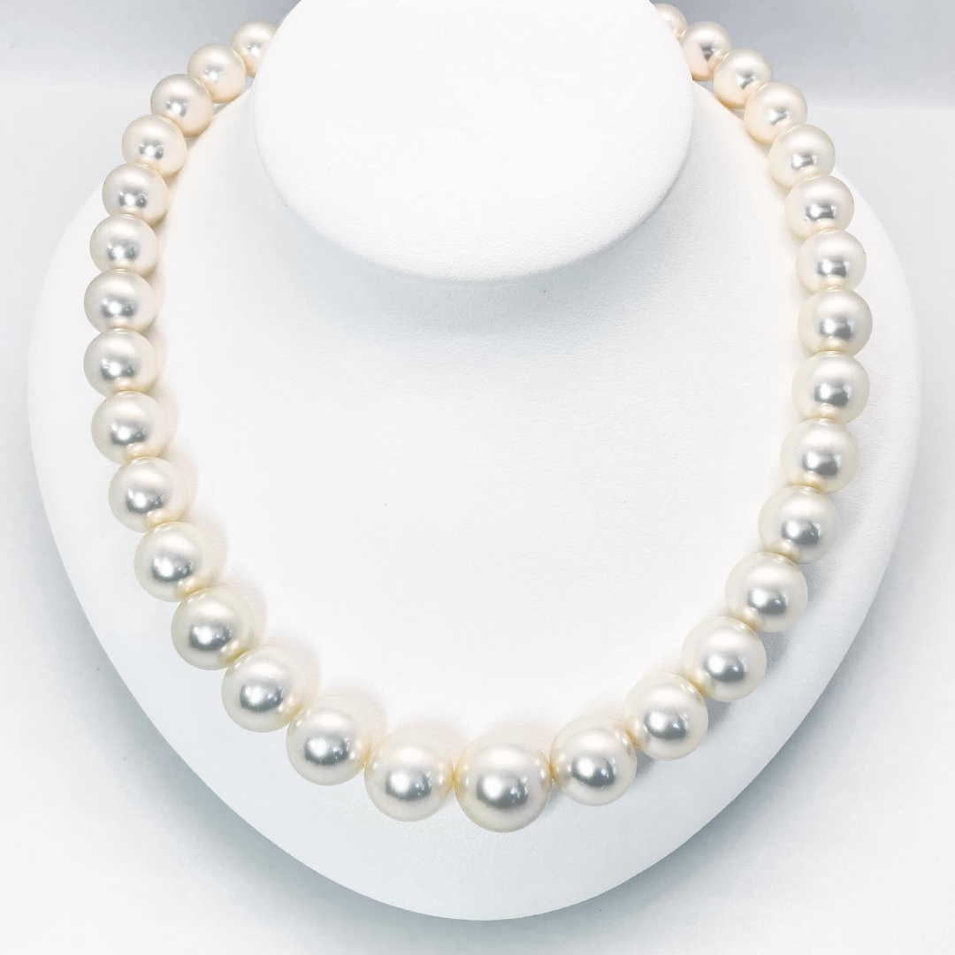 🎁Akoya Pearl Necklace Gift for Her – Elegant 925 Silver Pearl Necklace for Women