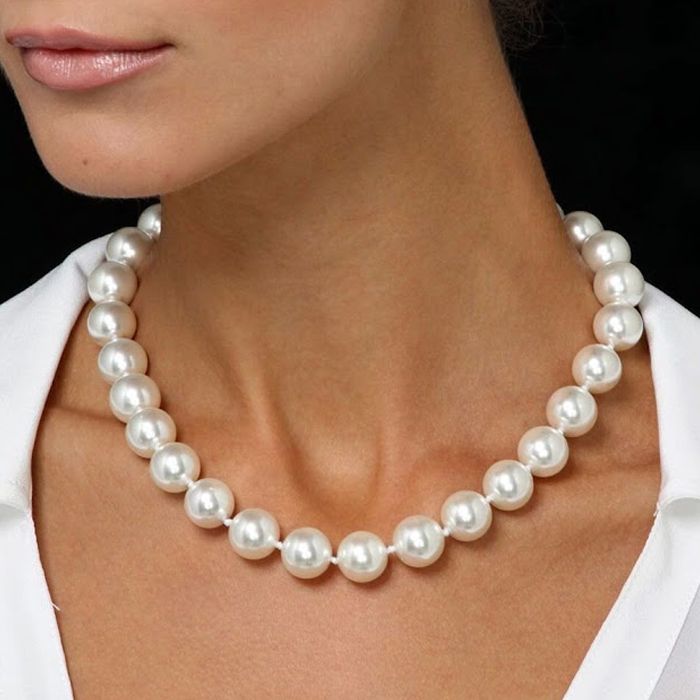 ✨ Luxury White South Sea Pearl Necklace