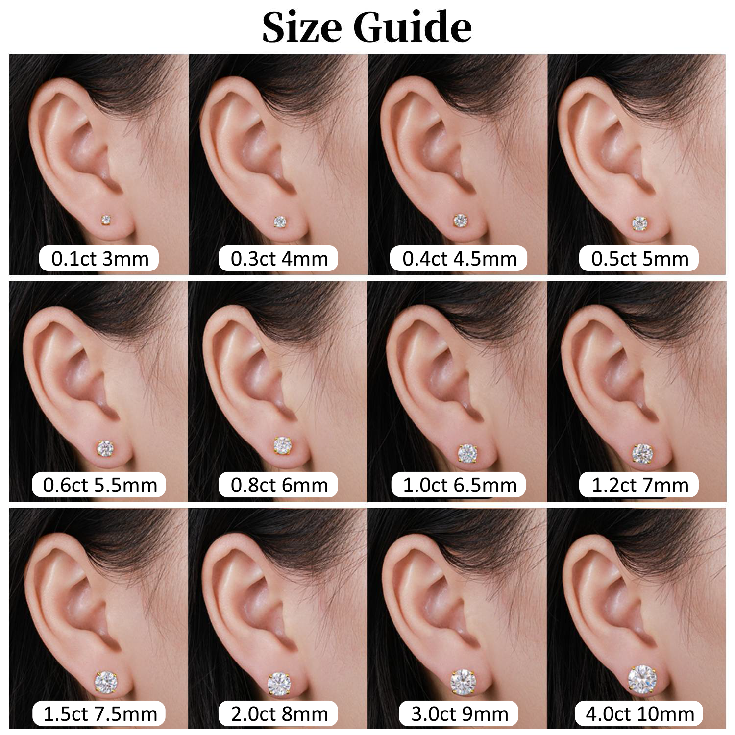 2026 HOT SALE🥳💞50K+ SOLD!✨🔥Hot Sale💎Classic Four-Prong Moissanite Earrings