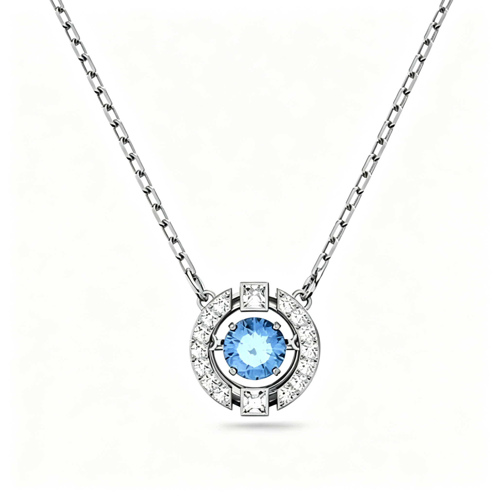 💎✨ A Gift That Sparkles Forever – Halo Moissanite Necklace