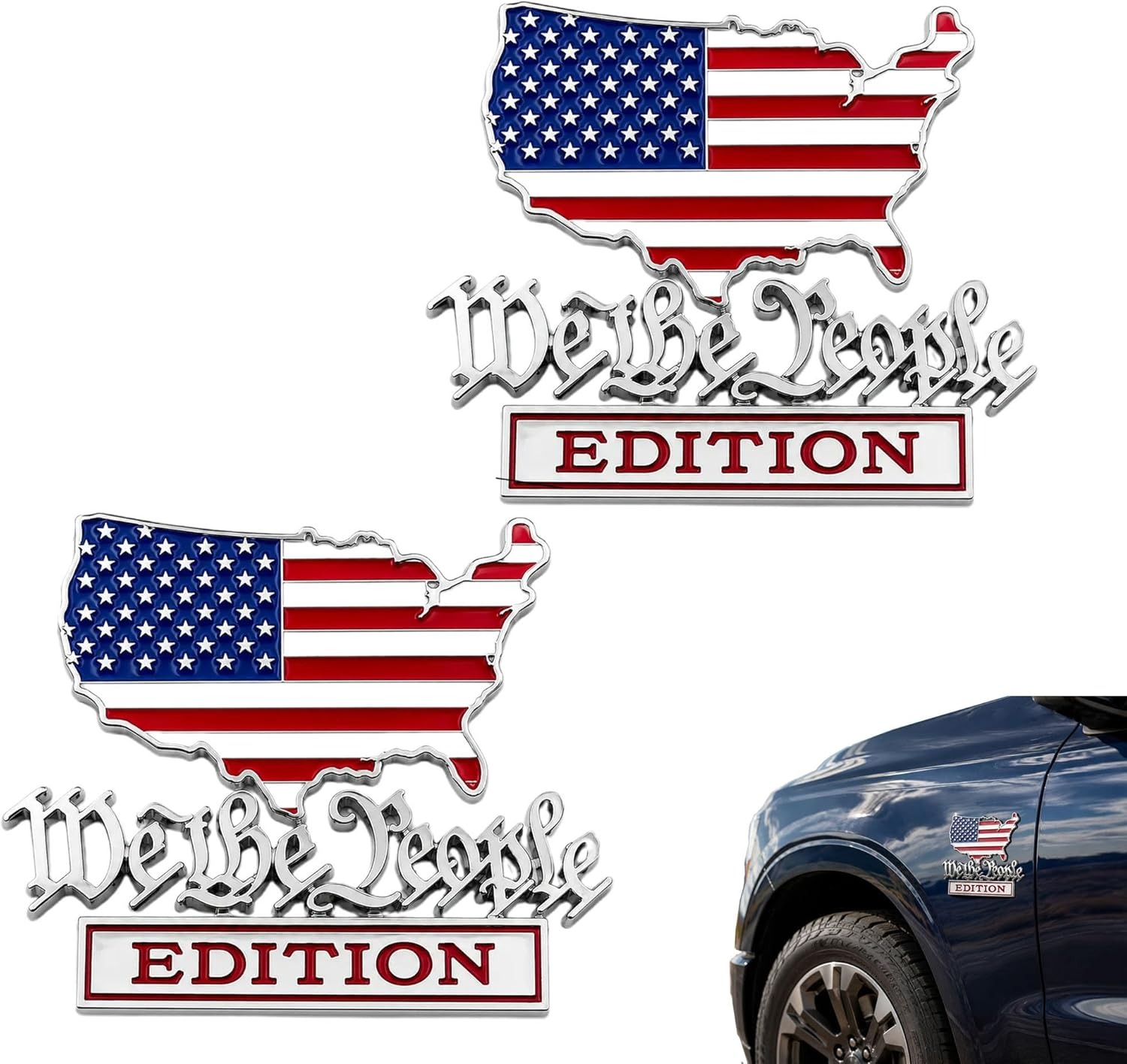 🥳2026 HOT SALE🥳💞50K+ SOLD!3D Patriot Flag Edition Metal Car Emblem Badge