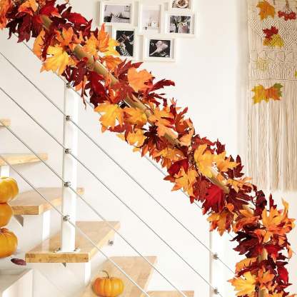 🍁Special Fall Sale 50% OFF🎃Fall Wreath with Pumpkin Maple Leaves