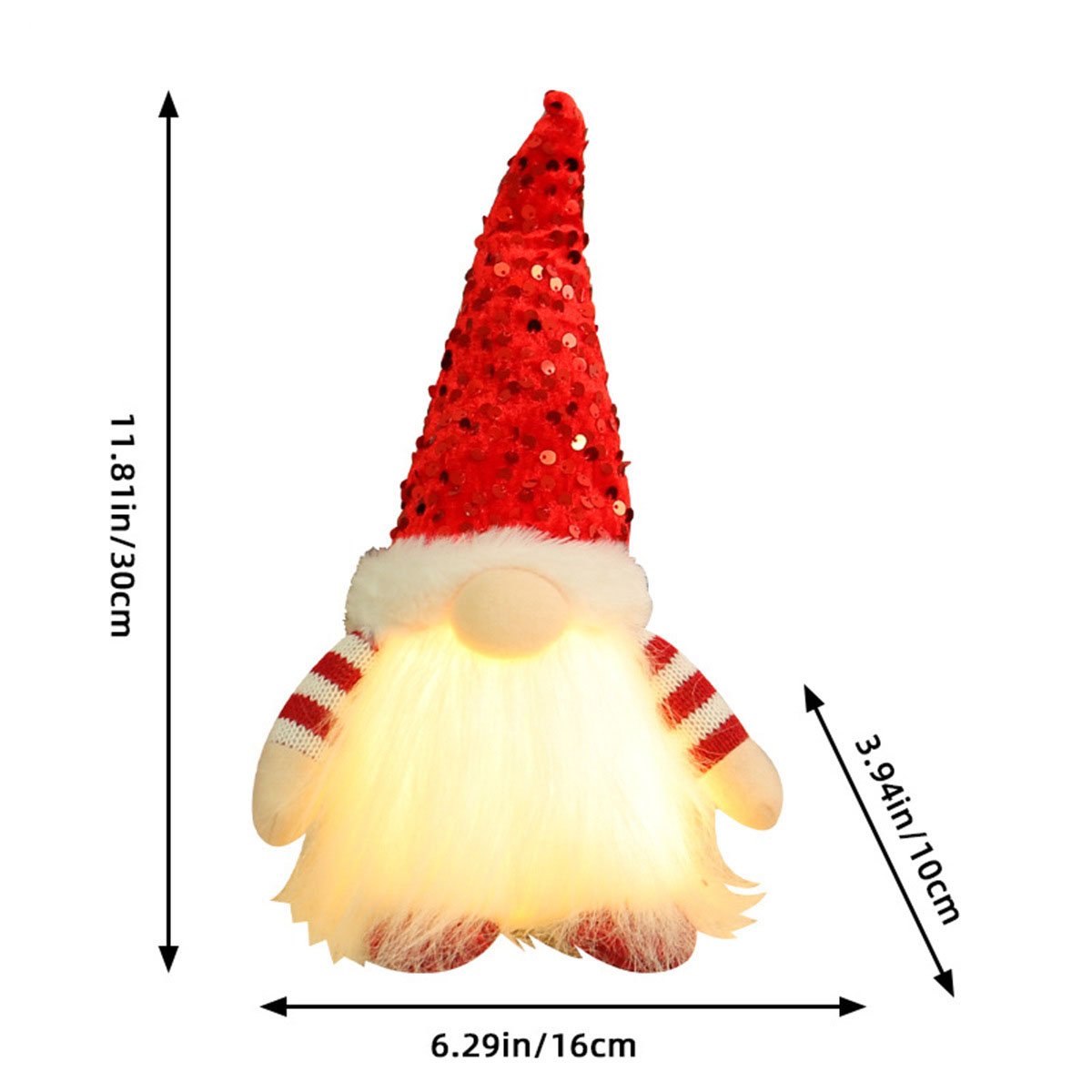 Glowing Christmas Plush Dwarf