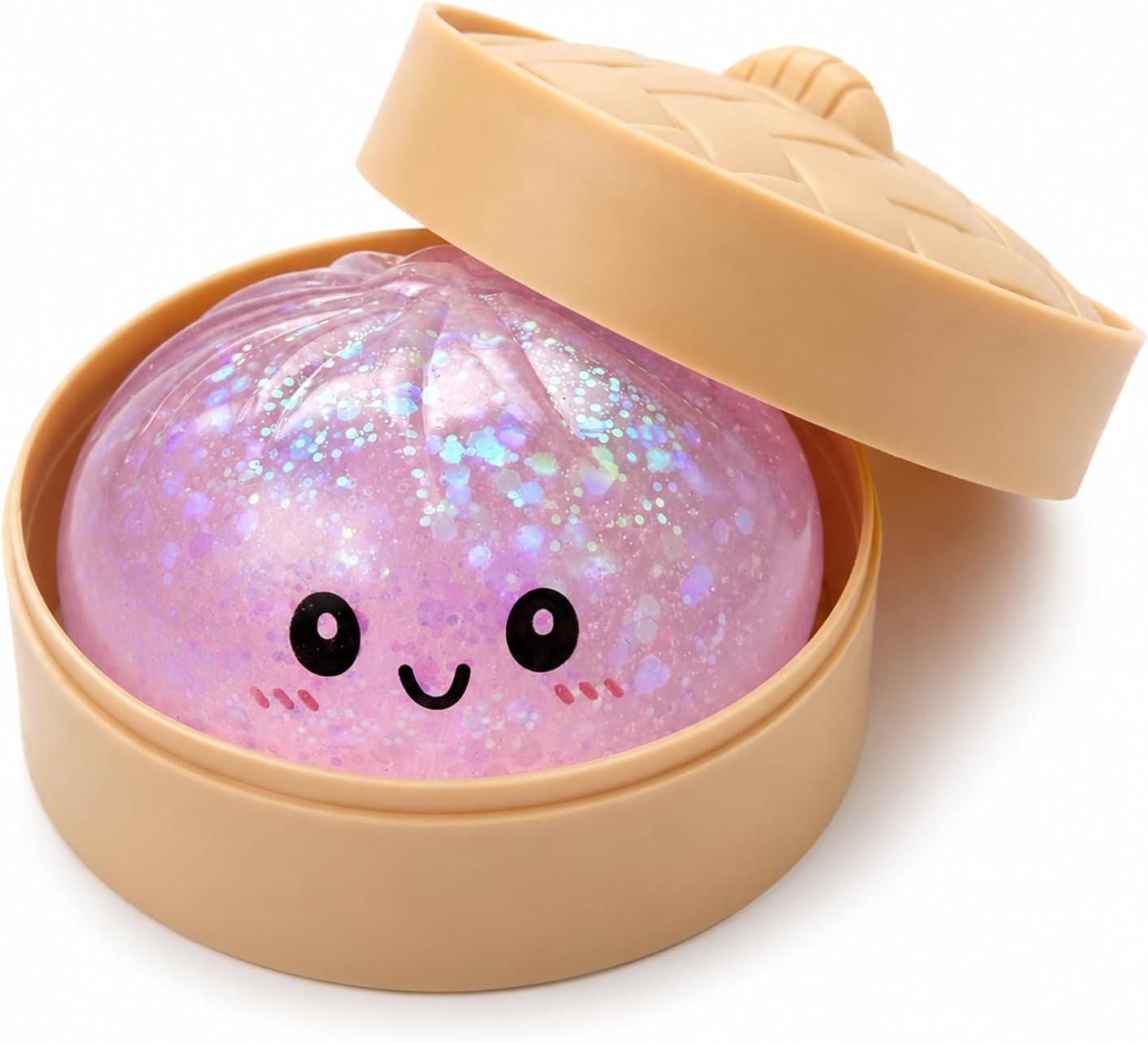 🔥 Glitter Dumpling Squishy – Cute Stress Relief Desk Toy