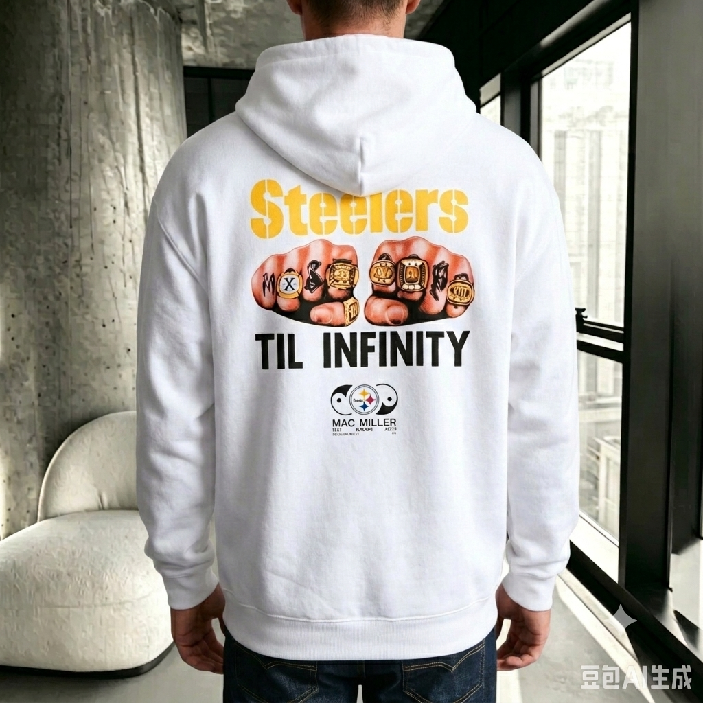 “Pittsburgh Steelers” Unisex Printed Streetwear-Style Retro Hoodie