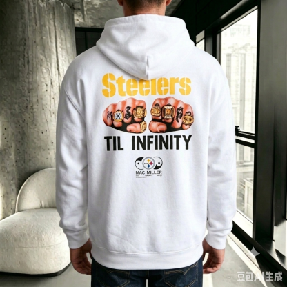 “Pittsburgh Steelers” Unisex Printed Streetwear-Style Retro Hoodie
