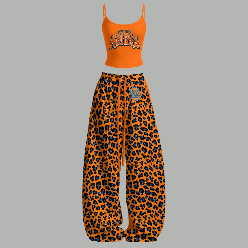 New York Knicks Top & Elasticated Trousers Two-Piece Set