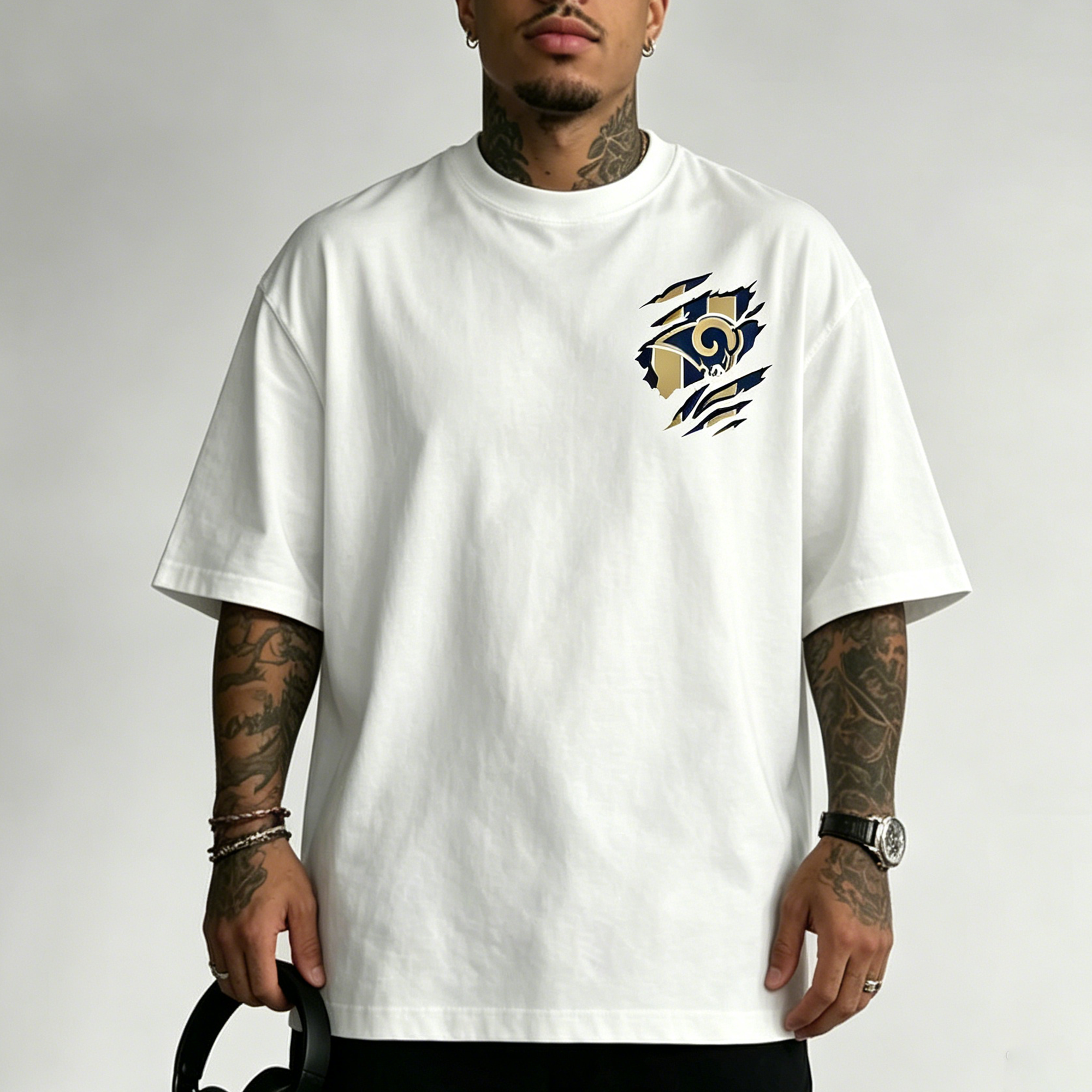 [Copy]Unisex “Los Angeles Rams” Themed Fashion T-shirt