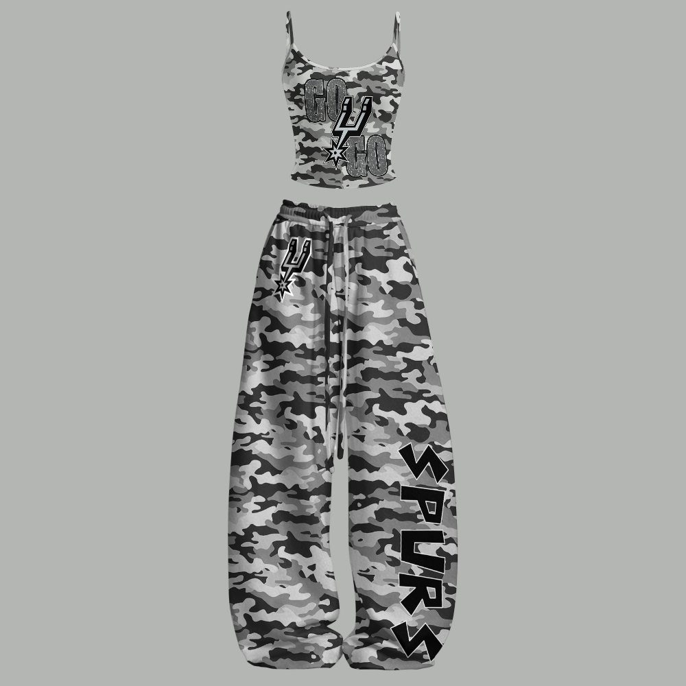 San Antonio Spurs Top & Elasticated Trousers Two-Piece Set