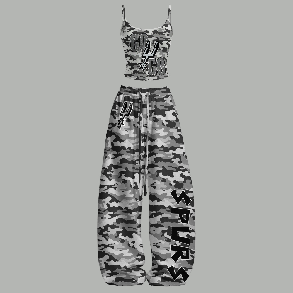 San Antonio Spurs Top & Elasticated Trousers Two-Piece Set