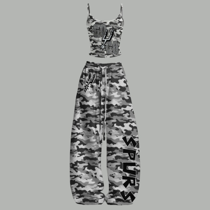 San Antonio Spurs Top & Elasticated Trousers Two-Piece Set