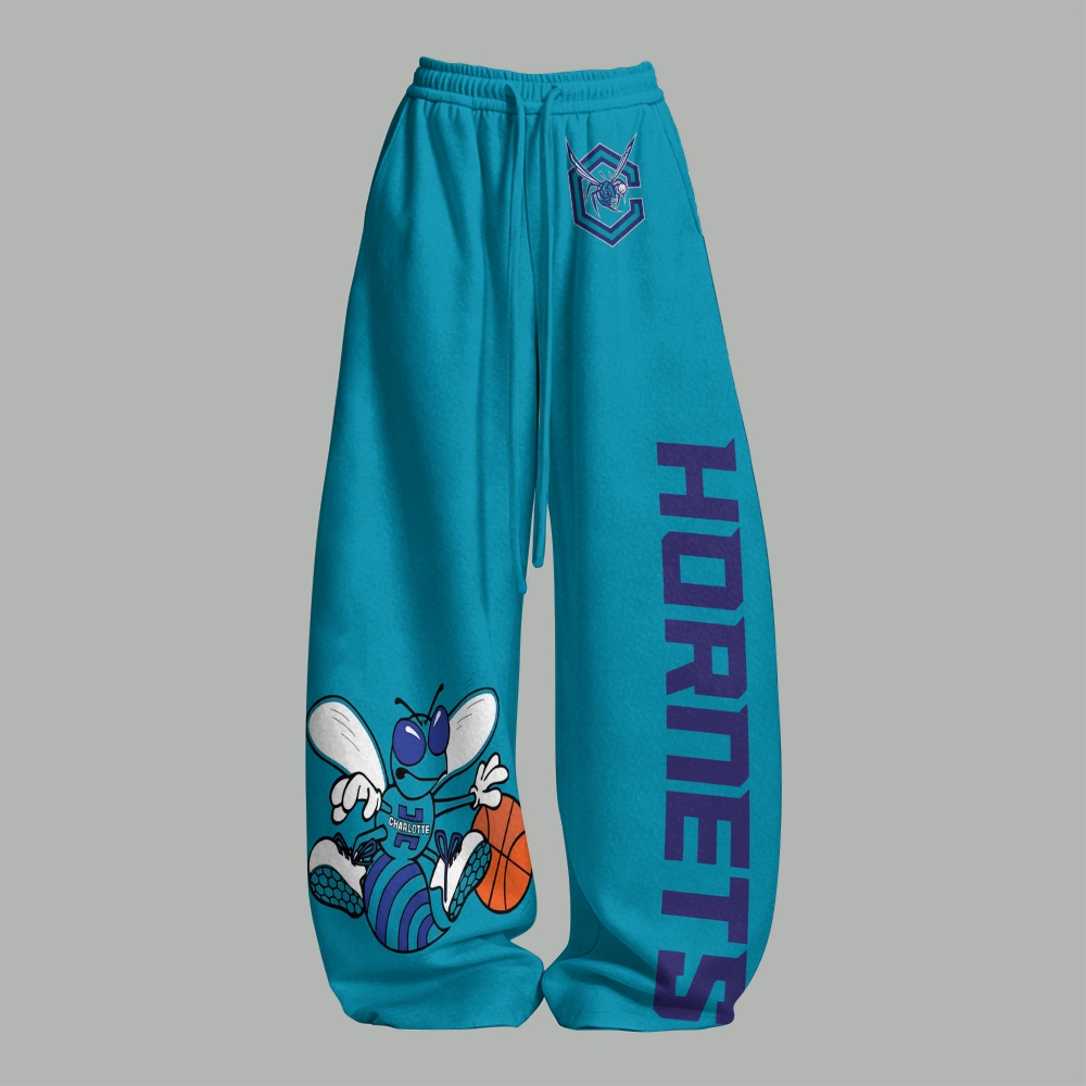Charlotte Hornets Women T-Shirt  & Elasticated Trousers Two-Piece Set
