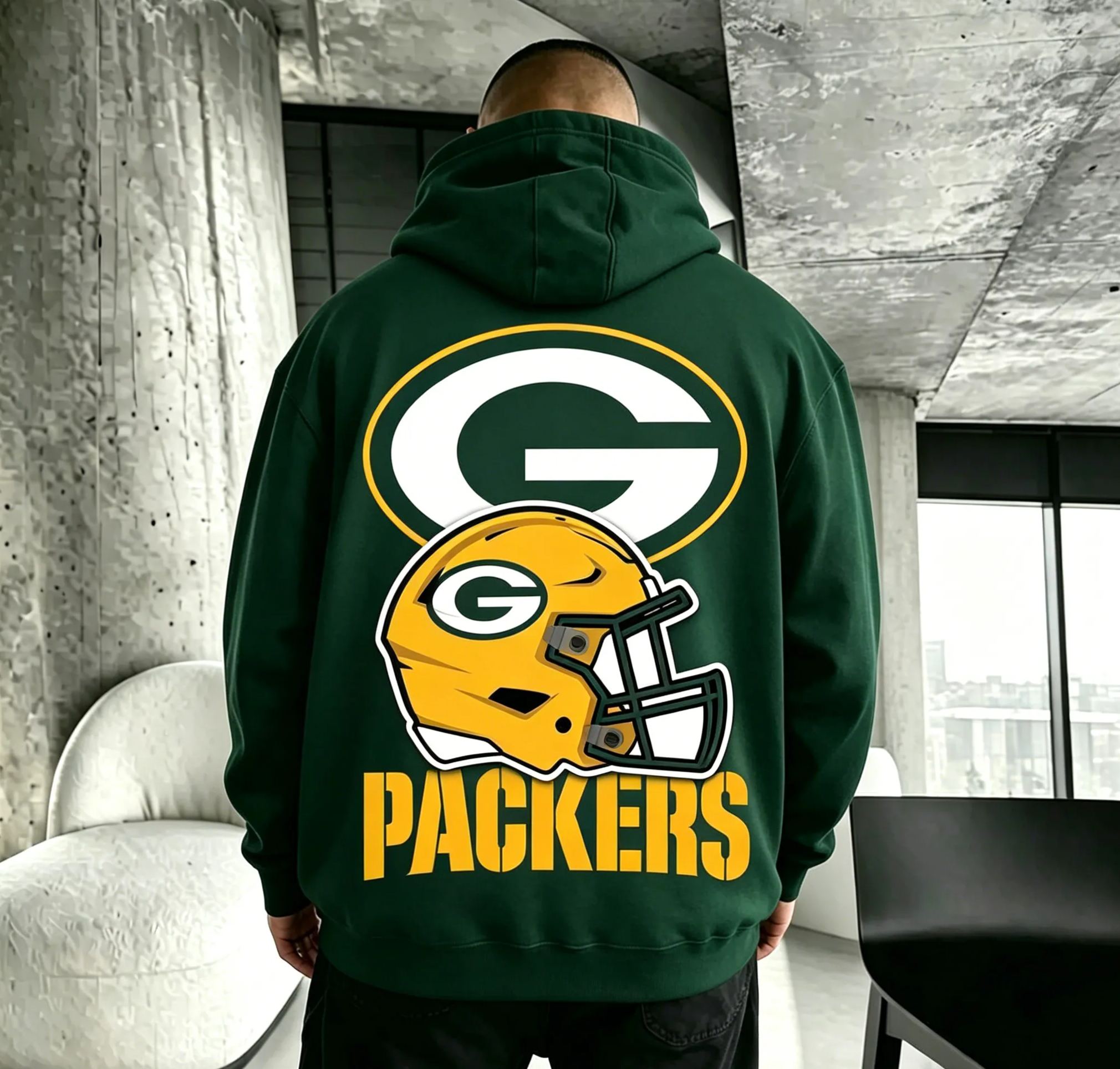 “New England Patriots” Unisex Printed Streetwear-Style Retro Hoodie
