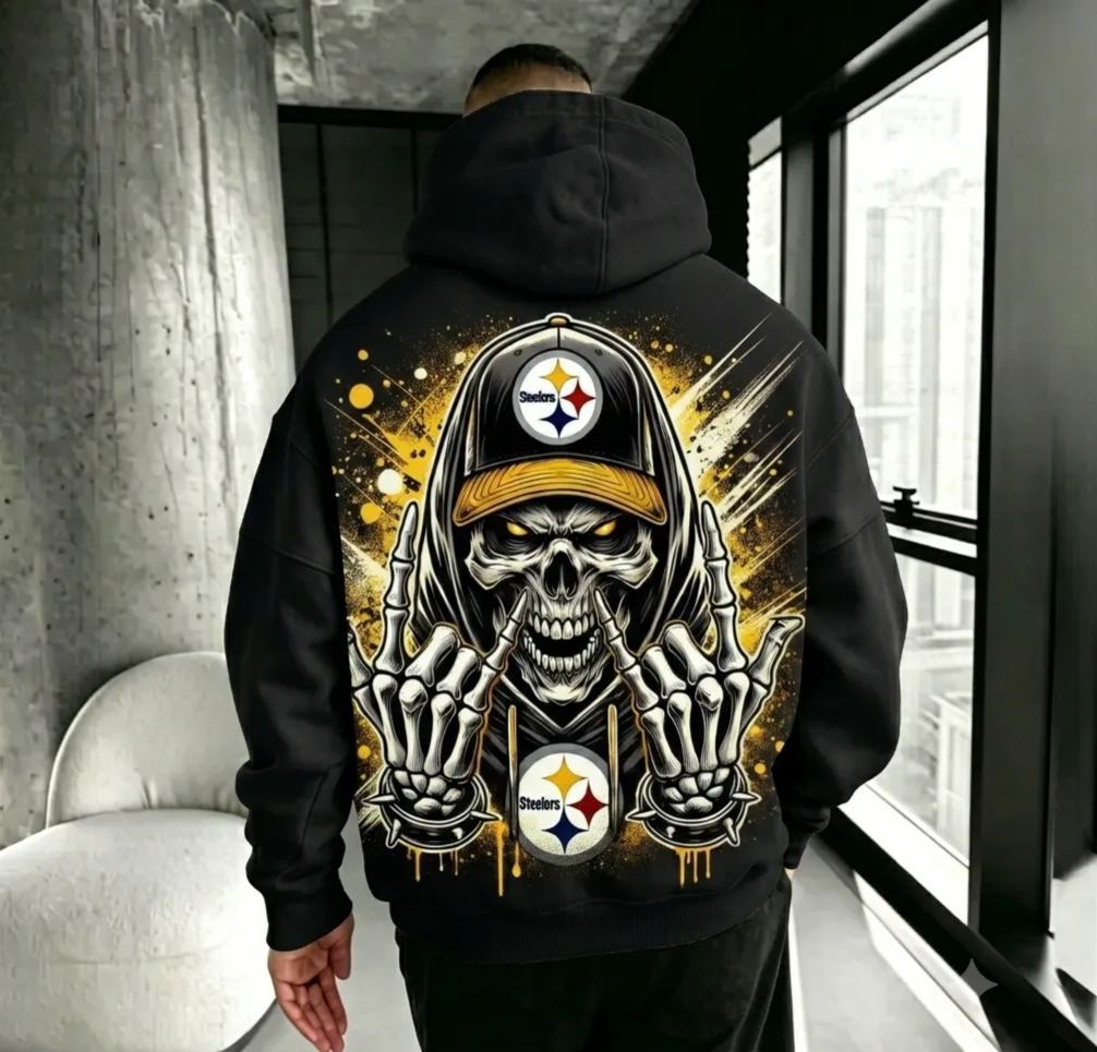 “Pittsburgh Steelers” Unisex Printed Streetwear-Style Retro Hoodie