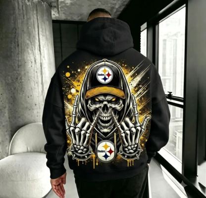 “Pittsburgh Steelers” Unisex Printed Streetwear-Style Retro Hoodie
