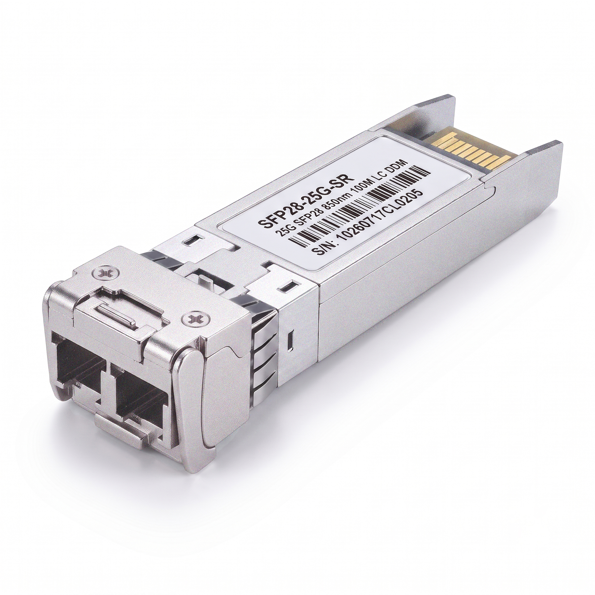 25G SFP28 SR Transceiver, 850nm MMF Duplex LC Optical Module, 70m on OM3 or 100m on OM4, DDM, Compatible with Cisco SFP-25G-SR-S