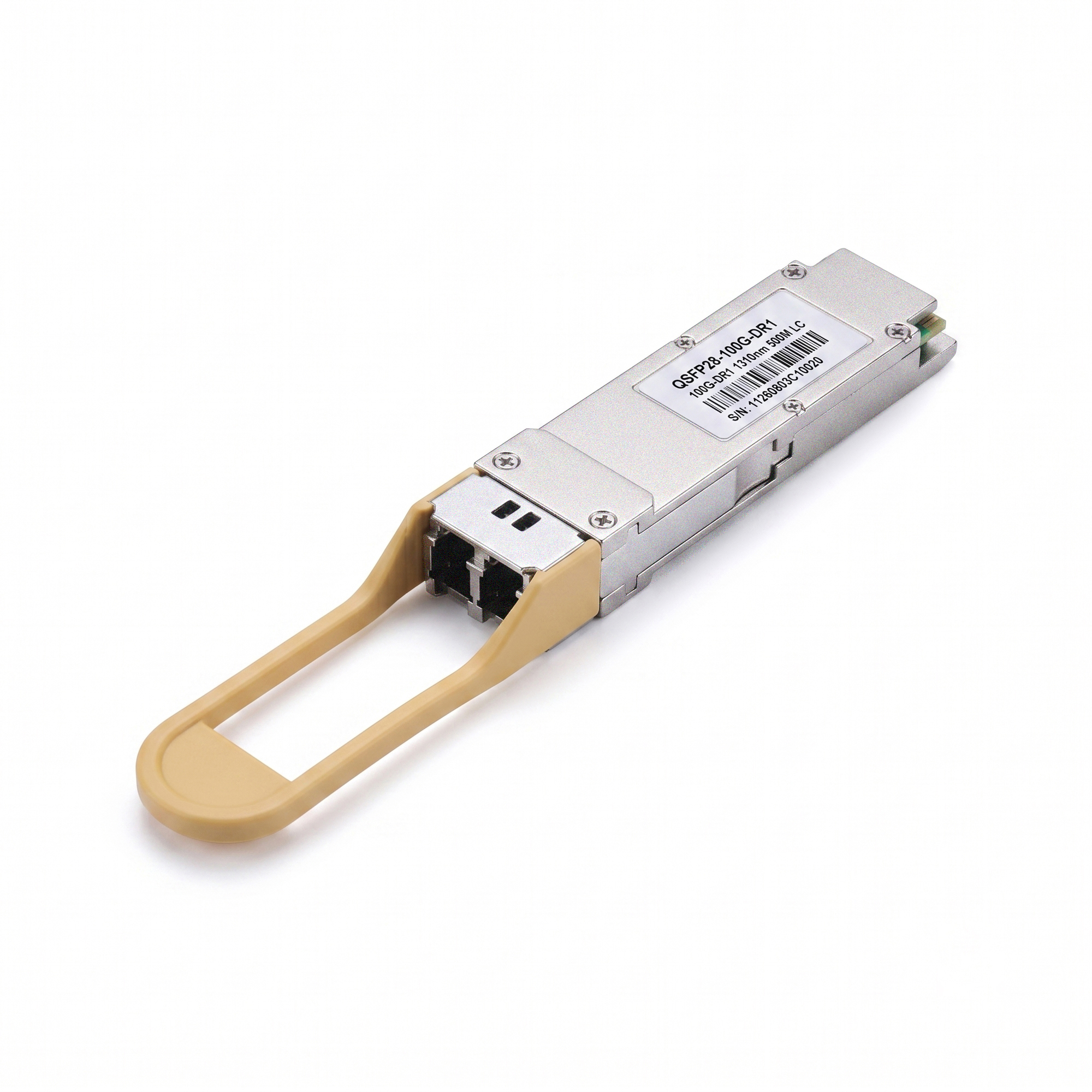 100G QSFP28 DR1 Transceiver, Single Lambda PAM4, 1310nm SMF Duplex LC Optical Module, up to 500m with FEC, DDM, Compatible with Cisco SFP-25G-LR-S