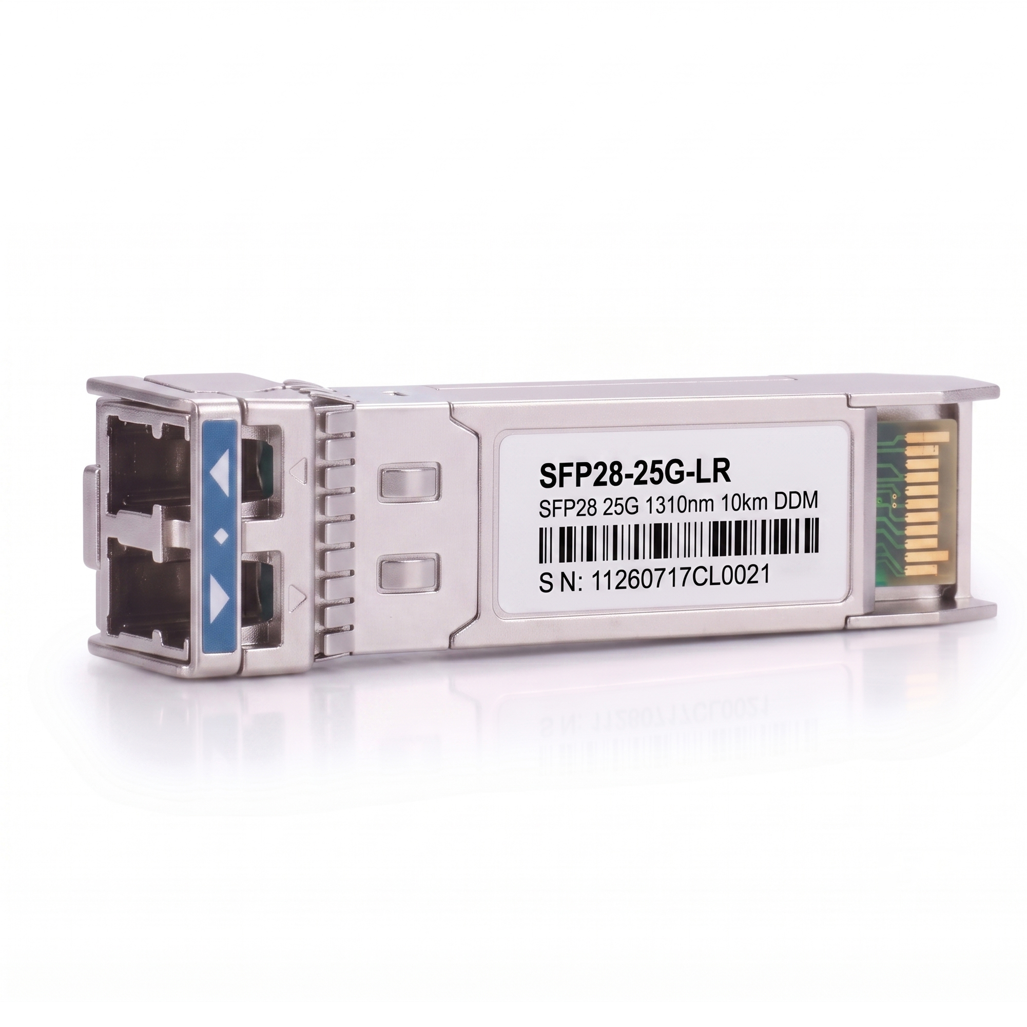 25GBASE-LR SFP28 Transceiver, 1310nm SMF Duplex LC Optical Module, up to 10km, DDM, Compatible with Cisco SFP-25G-LR-S