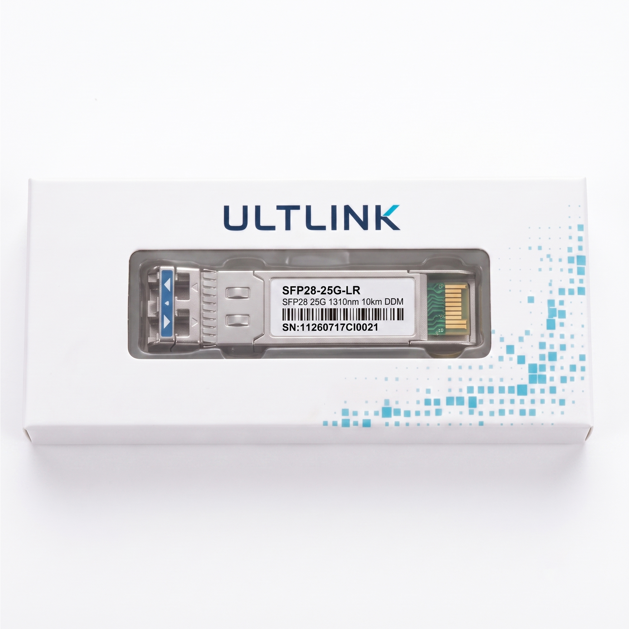 25GBASE-LR SFP28 Transceiver, 1310nm SMF Duplex LC Optical Module, up to 10km, DDM, Compatible with Cisco SFP-25G-LR-S