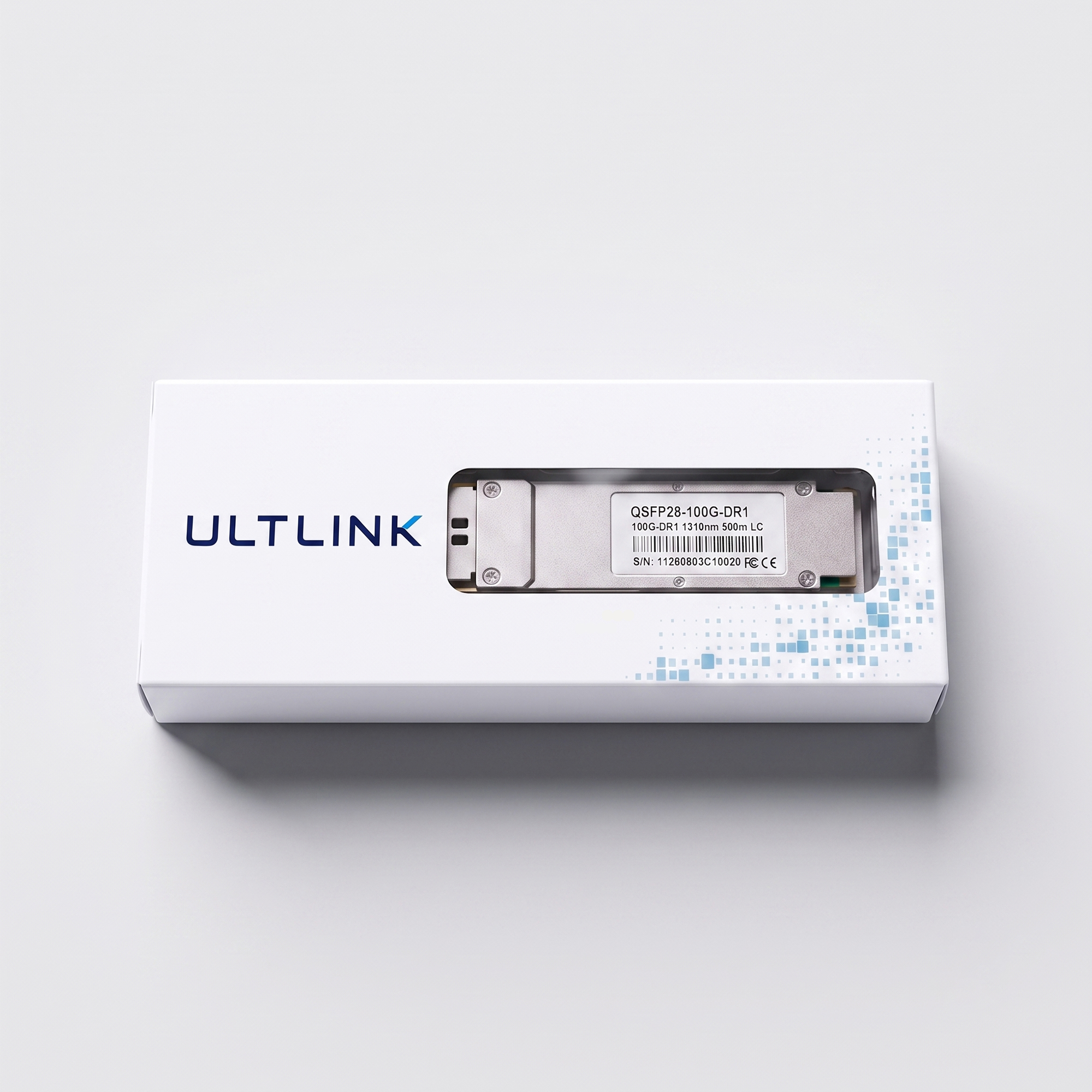 100G QSFP28 DR1 Transceiver, Single Lambda PAM4, 1310nm SMF Duplex LC Optical Module, up to 500m with FEC, DDM, Compatible with Cisco SFP-25G-LR-S