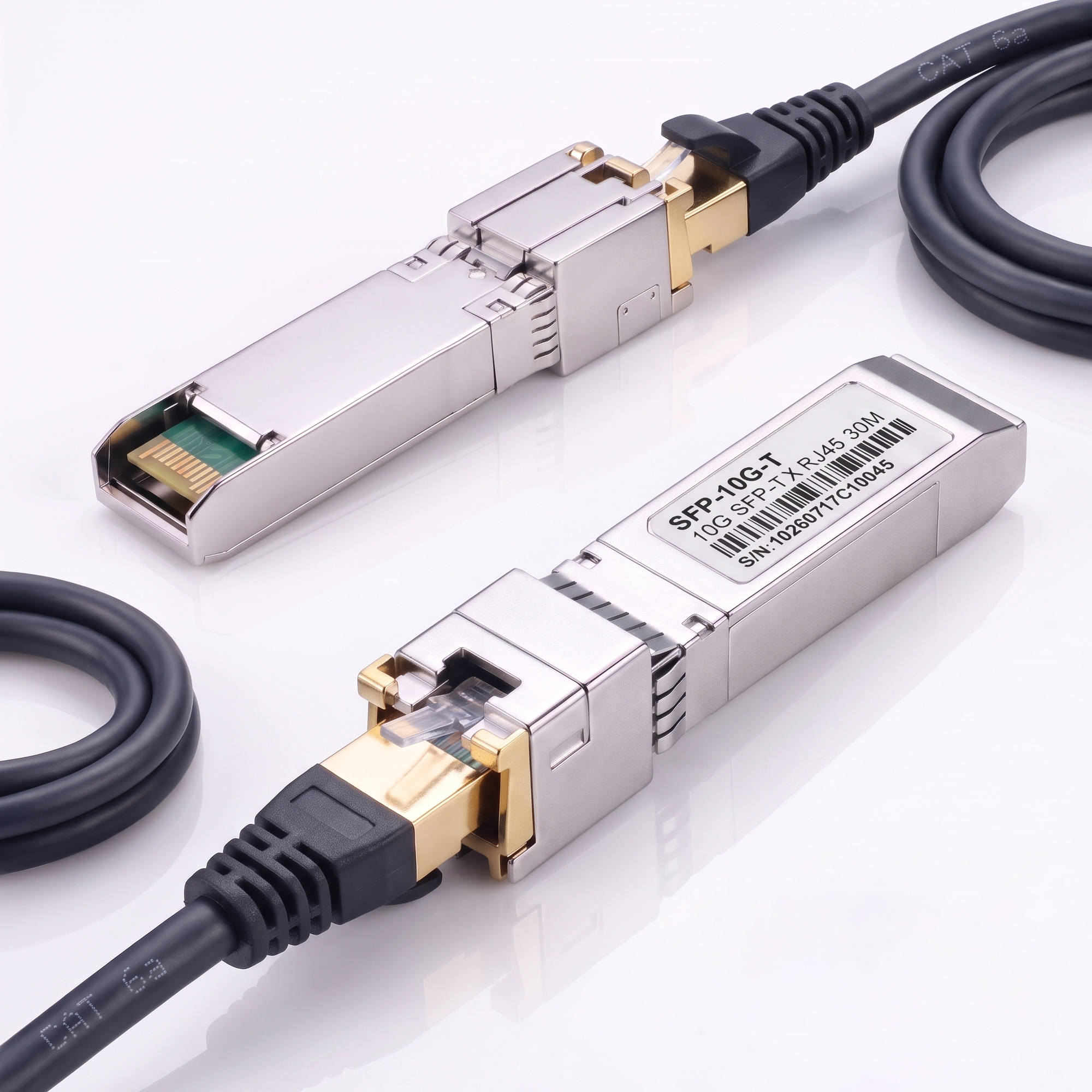 10GBASE-T SFP+ to RJ45 Transceiver, 10GbE Copper Module for Cat6a Cable, up to 30m, Compatible with Cisco SFP-10G-T-S