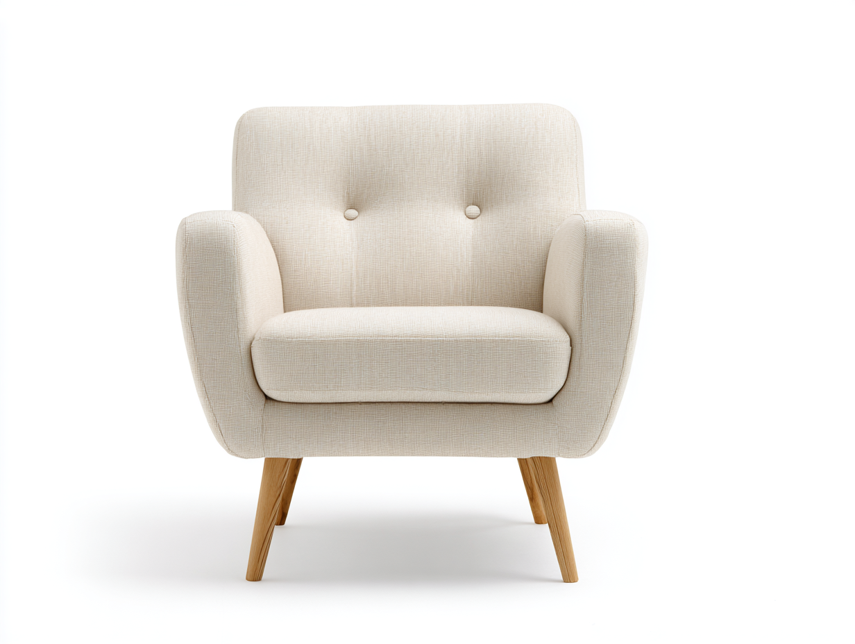 Sillón de tela tela 78x76x84 cm beige diseño moderno-Nasaohome