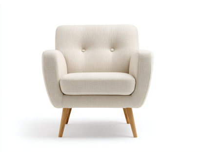 Sillón de tela tela 78x76x84 cm beige diseño moderno-Nasaohome