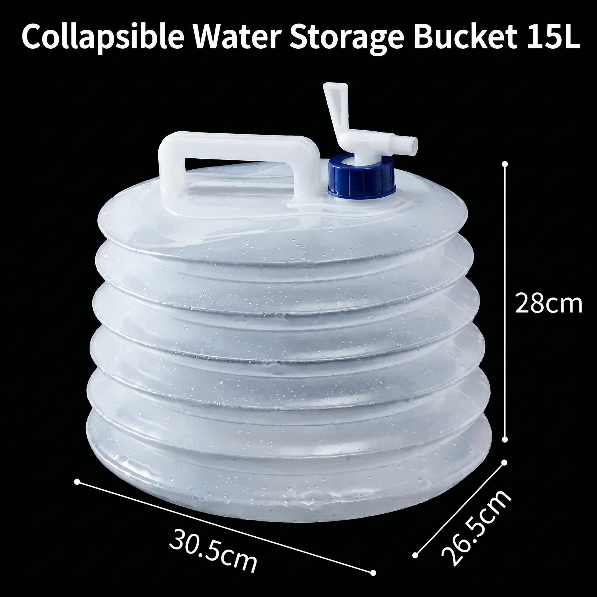 Last Day Sale | Foldable Camping Water Container 5L/10L/15L Portable Water Bucket