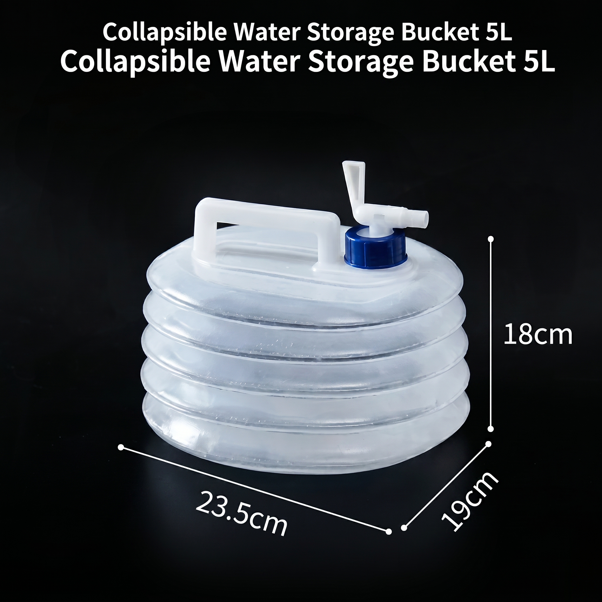 Last Day Sale | Foldable Camping Water Container 5L/10L/15L Portable Water Bucket