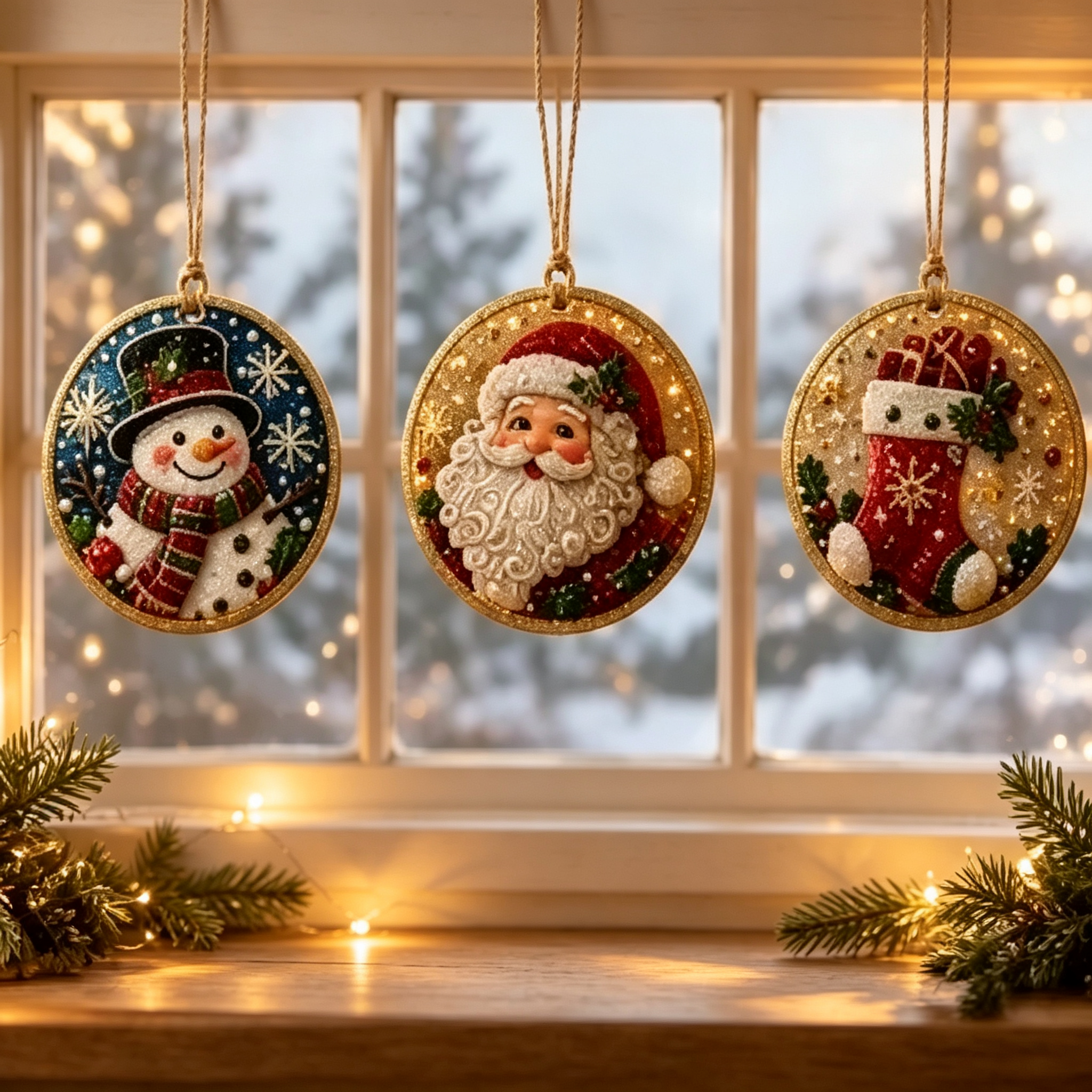 Christmas window decoration