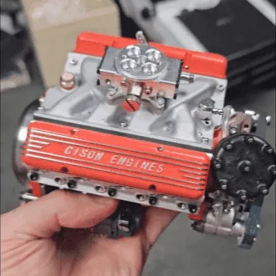 Working V8 engine model