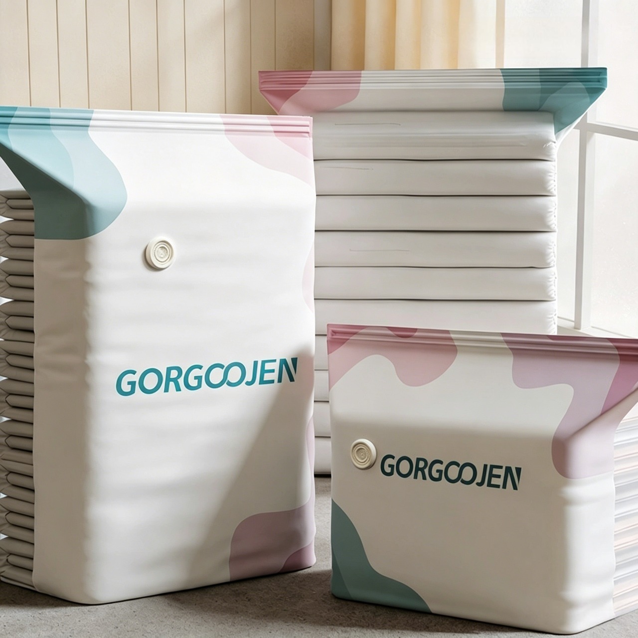 Thickened Stereoscopic No-Pump travail Vacuum Compression Bag