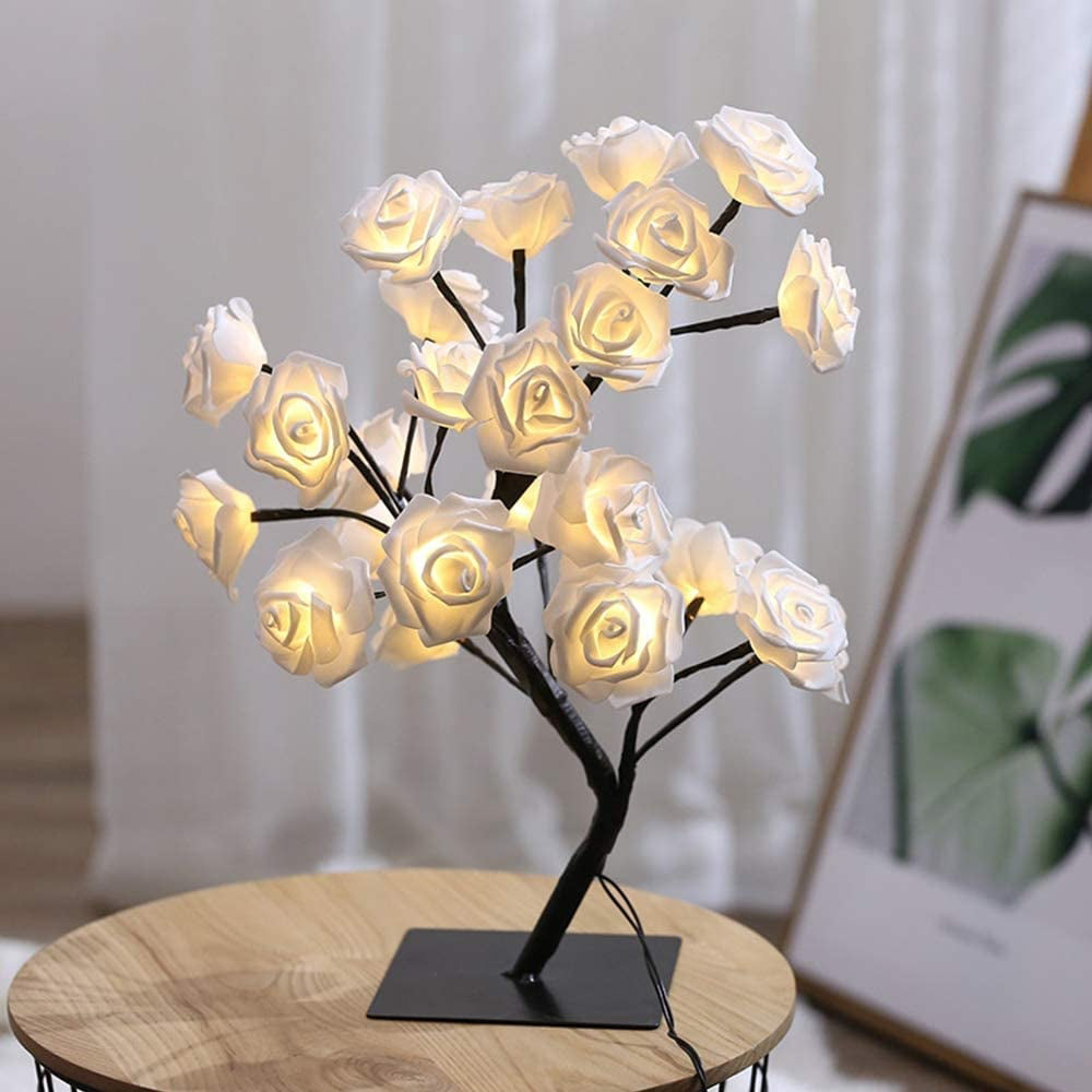 LED rose tree lamp