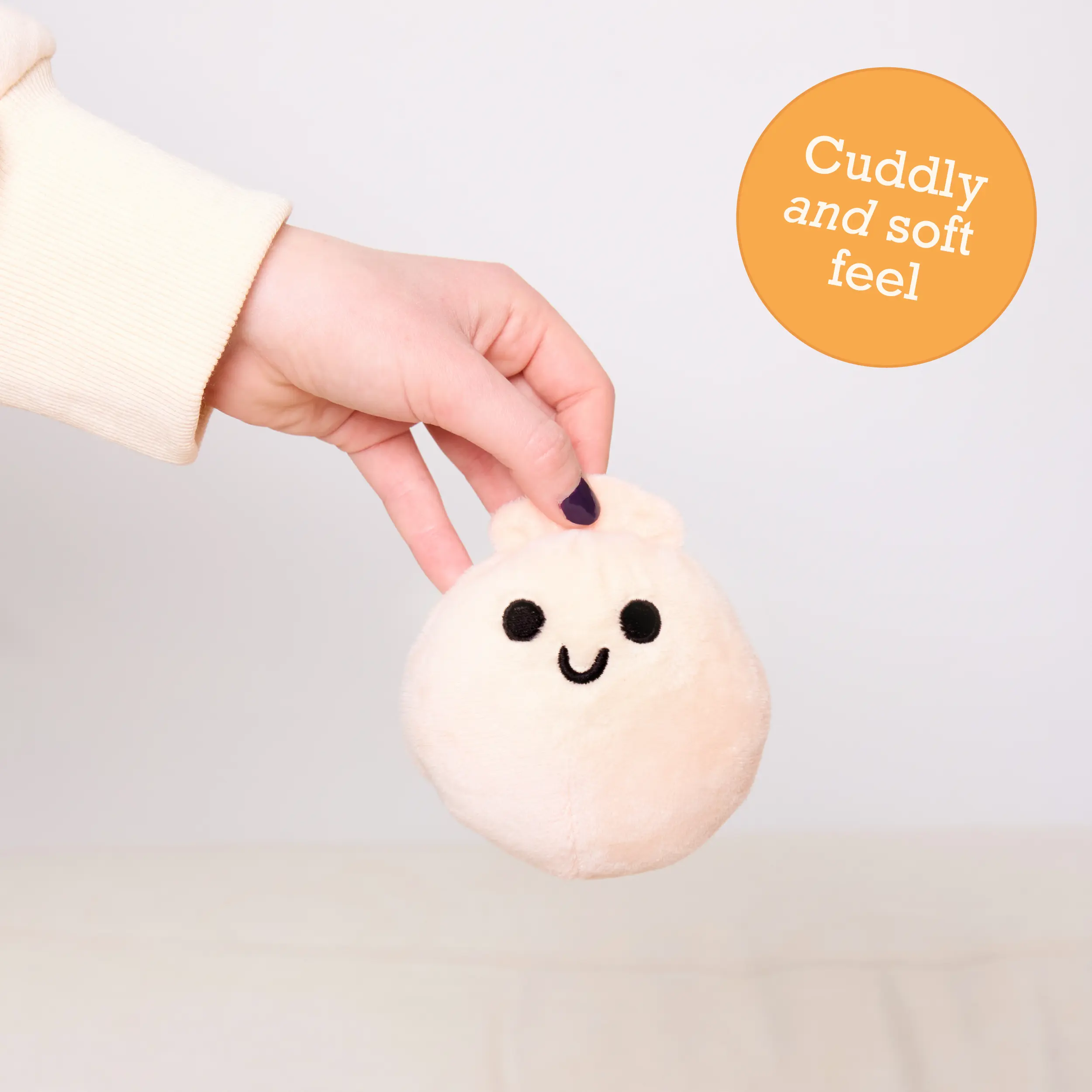 Soft Cuddly Dumpling Stuffed Animal Set, Portable Basket Included, Lovely Gifts for family