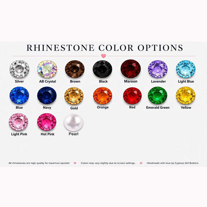 Personalized Rhinestone Number Button (3-inch) | Custom Game Day Spirit Bling