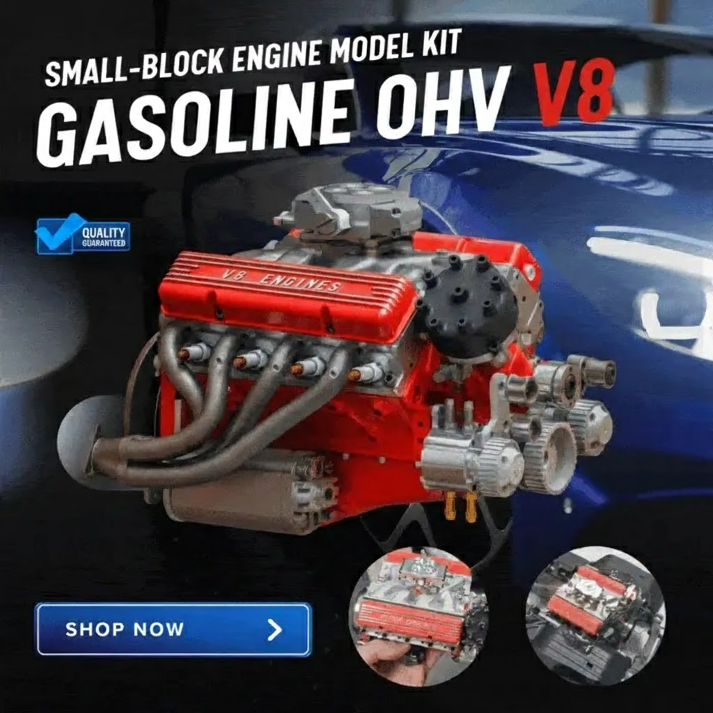 🎉Christmas Last Day Promotion — 50% OFF!+ FREESHIPPING🔥 - Gasoline OHV V8 Small-block Engine Model Kits