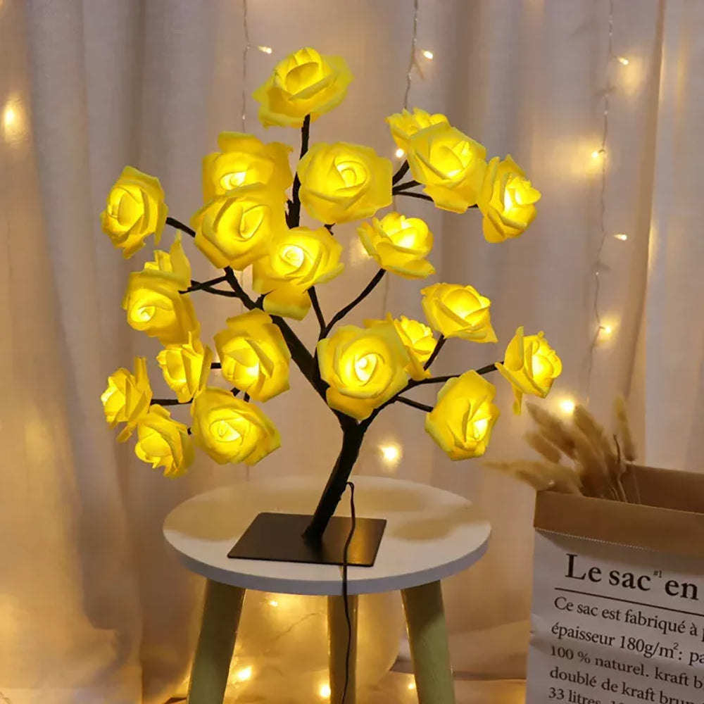 LED rose tree lamp