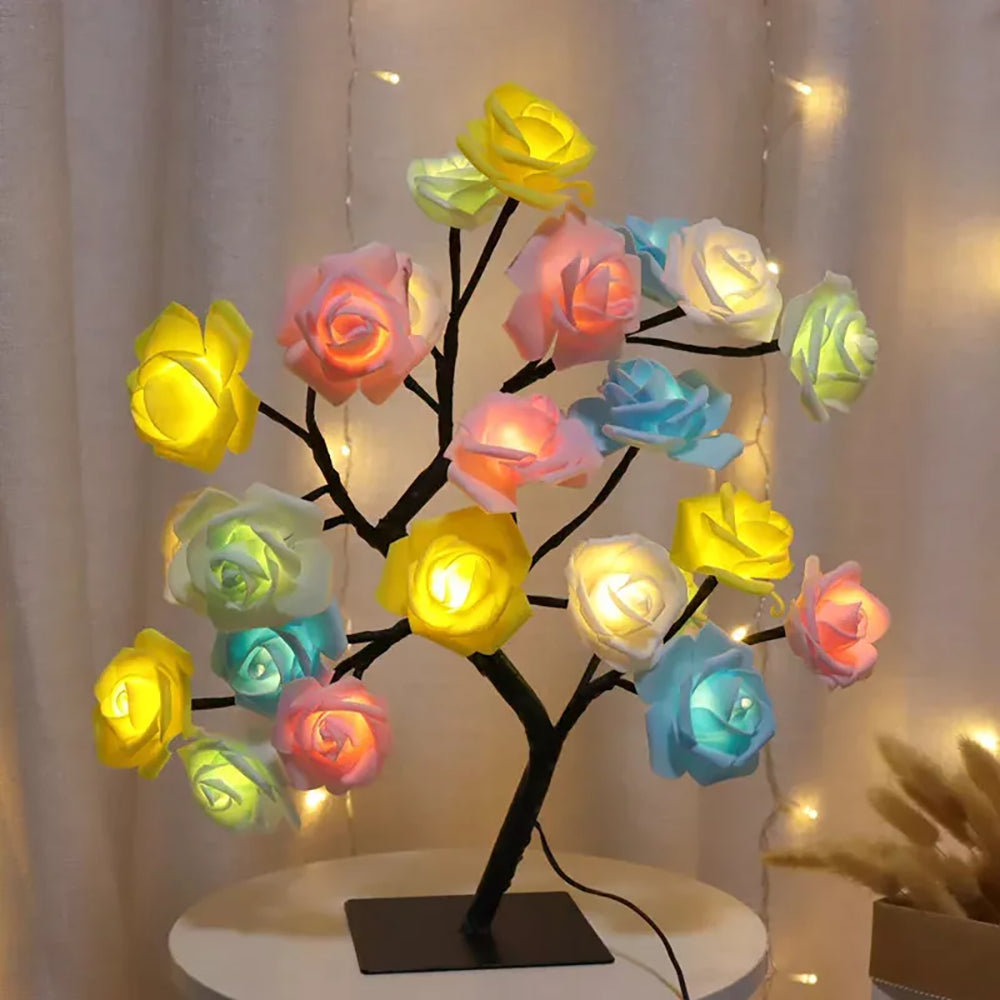 LED rose tree lamp
