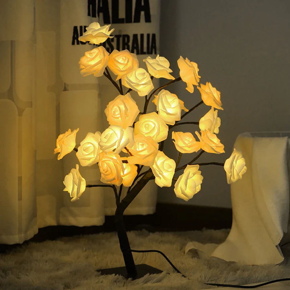 LED rose tree lamp