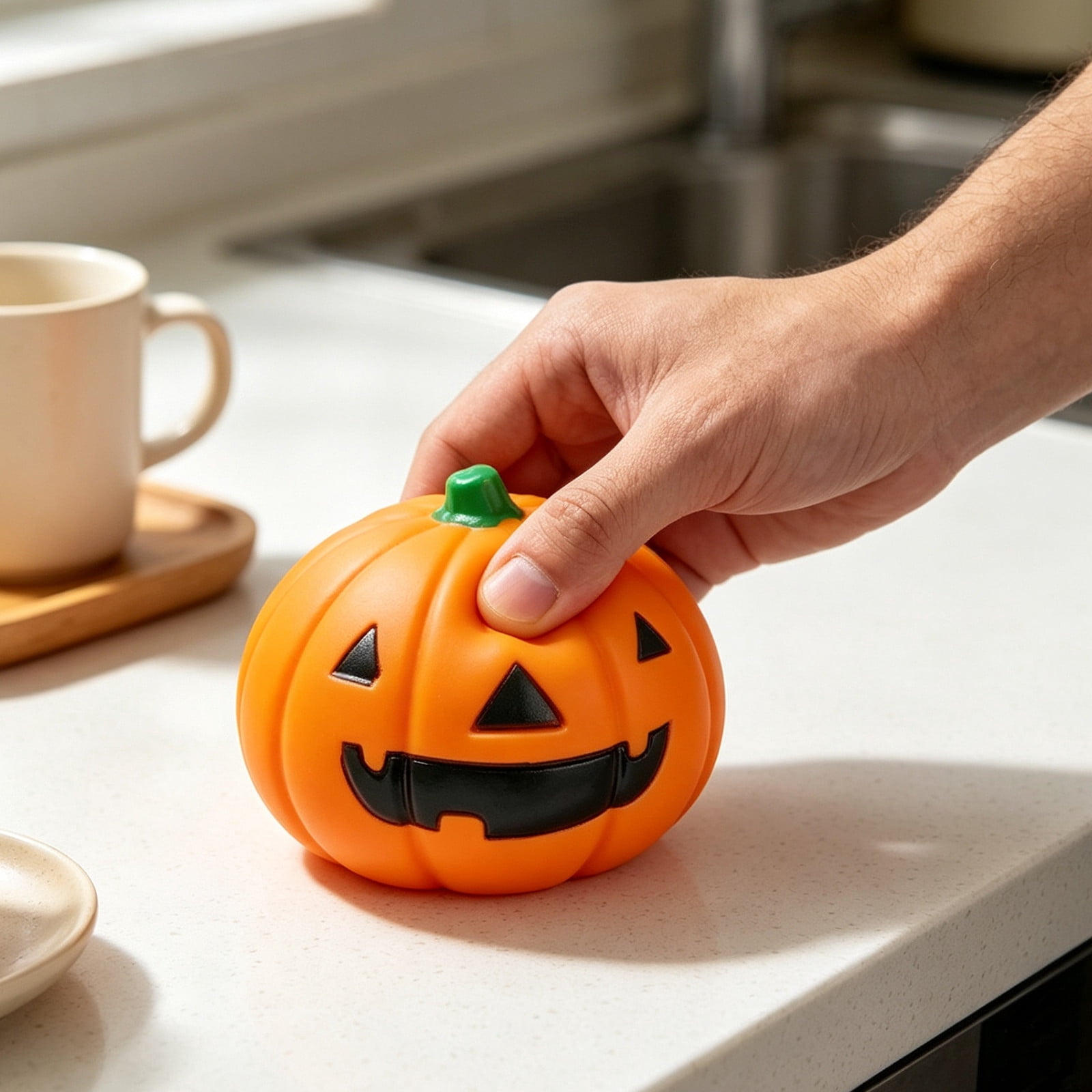 Halloween Jumbo Pumpkin Squishy Toys, Soft Pumpkin Squeeze Stress Balls Party Gifts for Teens & Adults