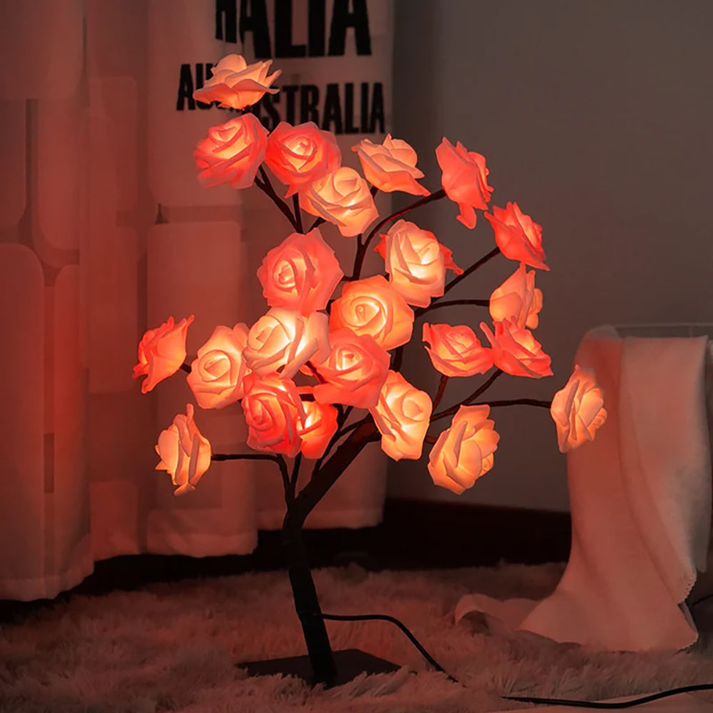 LED rose tree lamp