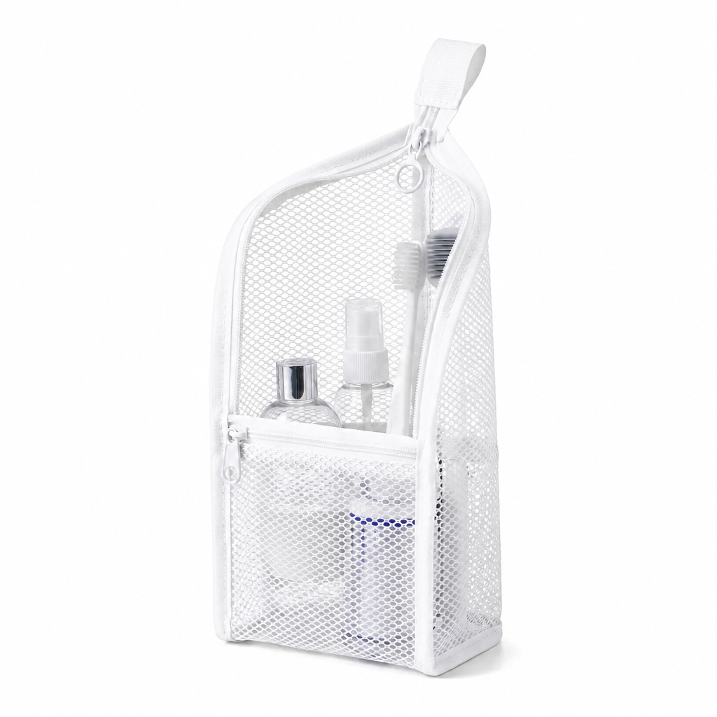 Mesh Zipper Toiletry Storage Pouch