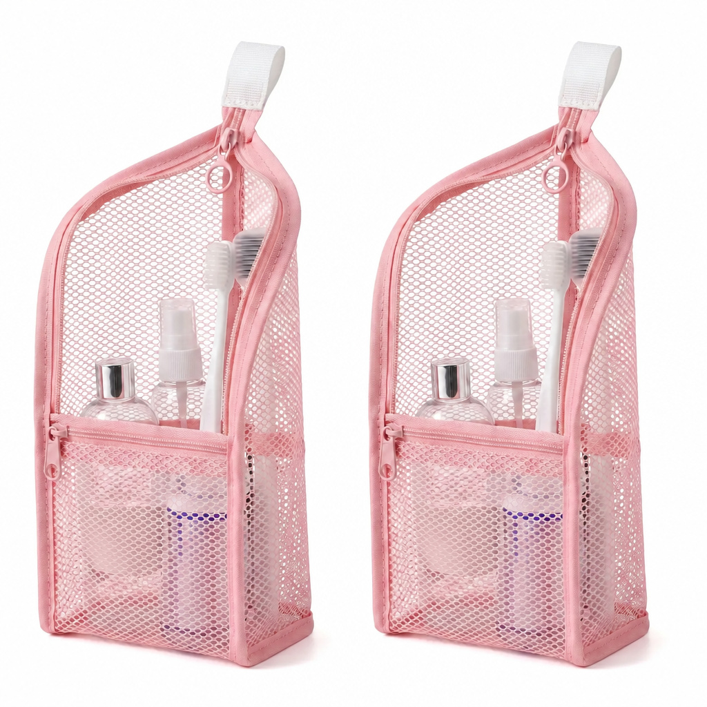 Mesh Zipper Toiletry Storage Pouch