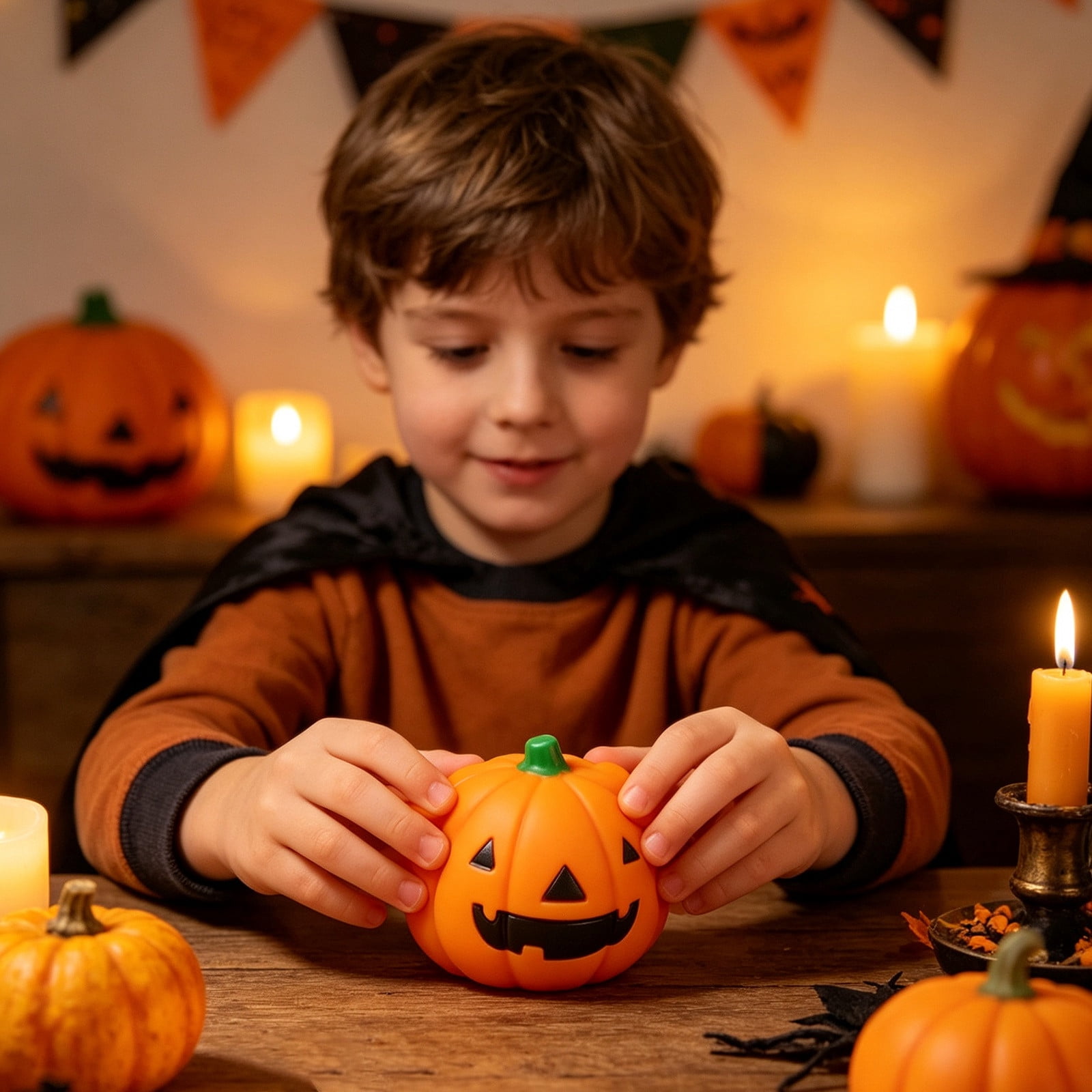 Halloween Jumbo Pumpkin Squishy Toys, Soft Pumpkin Squeeze Stress Balls Party Gifts for Teens & Adults