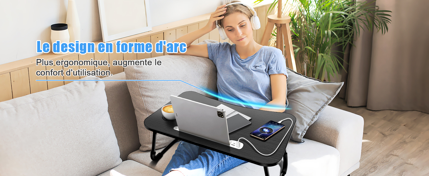 table de lit table pliante plateau lit support ordinateur portable canape plateau petit dejeuner