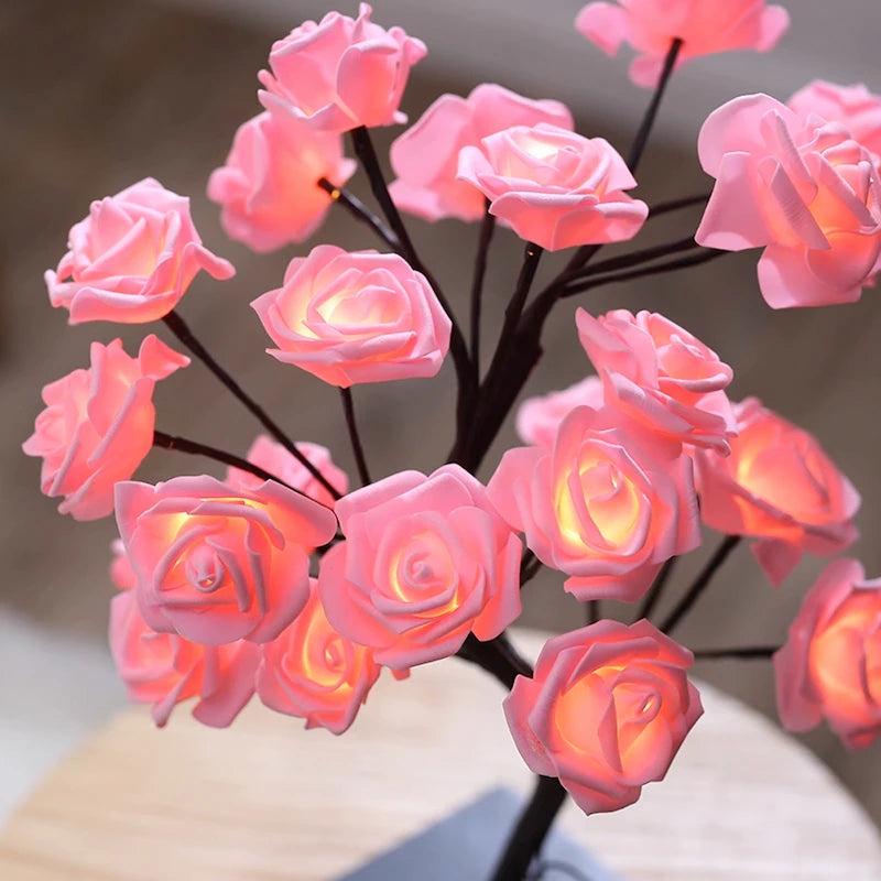 LED rose tree lamp