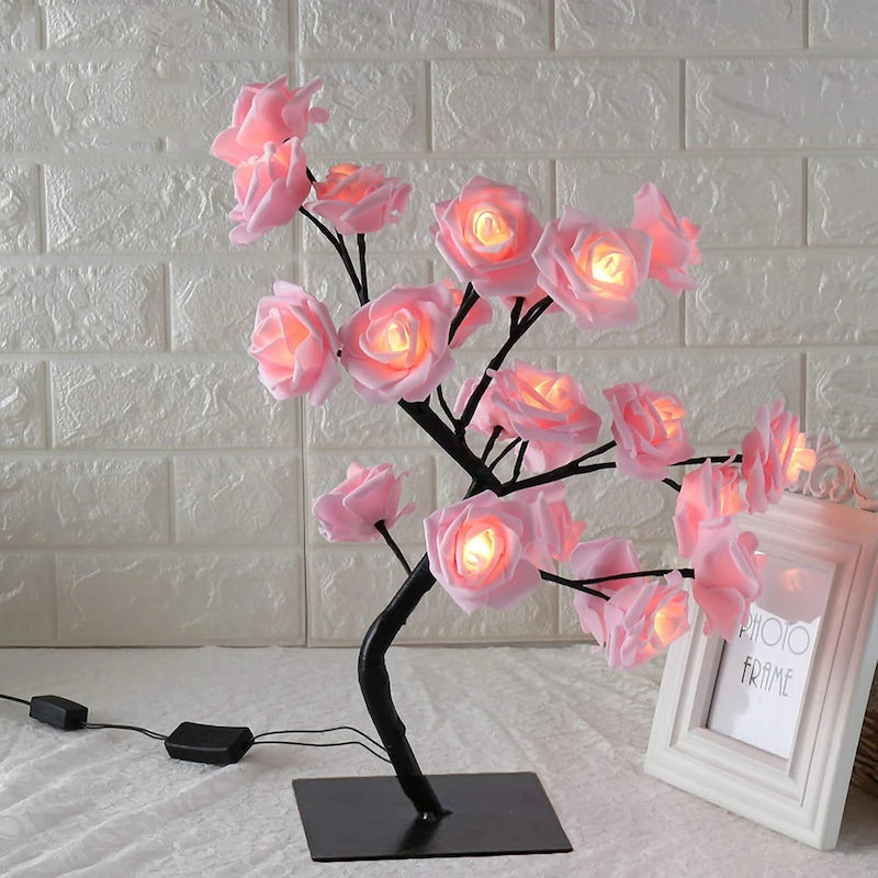LED rose tree lamp
