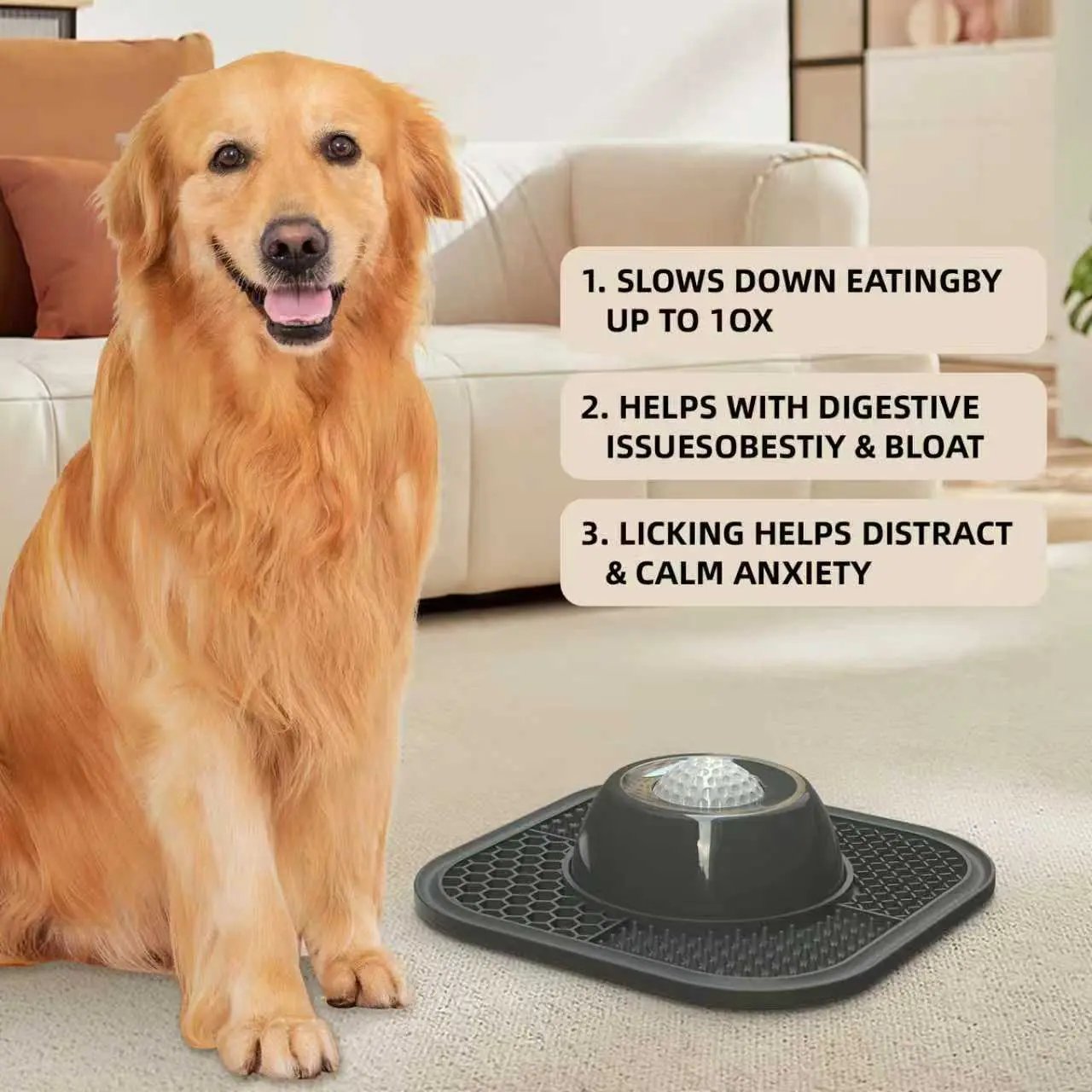 Pet & You Slow-Feeder Lick Bowl — Calm Mealtimes for Anxious & Fast-Eating Dogs